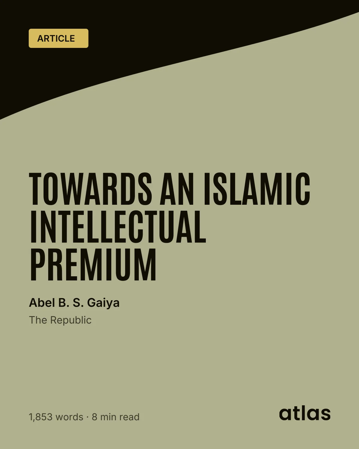 Towards an Islamic Intellectual Premium