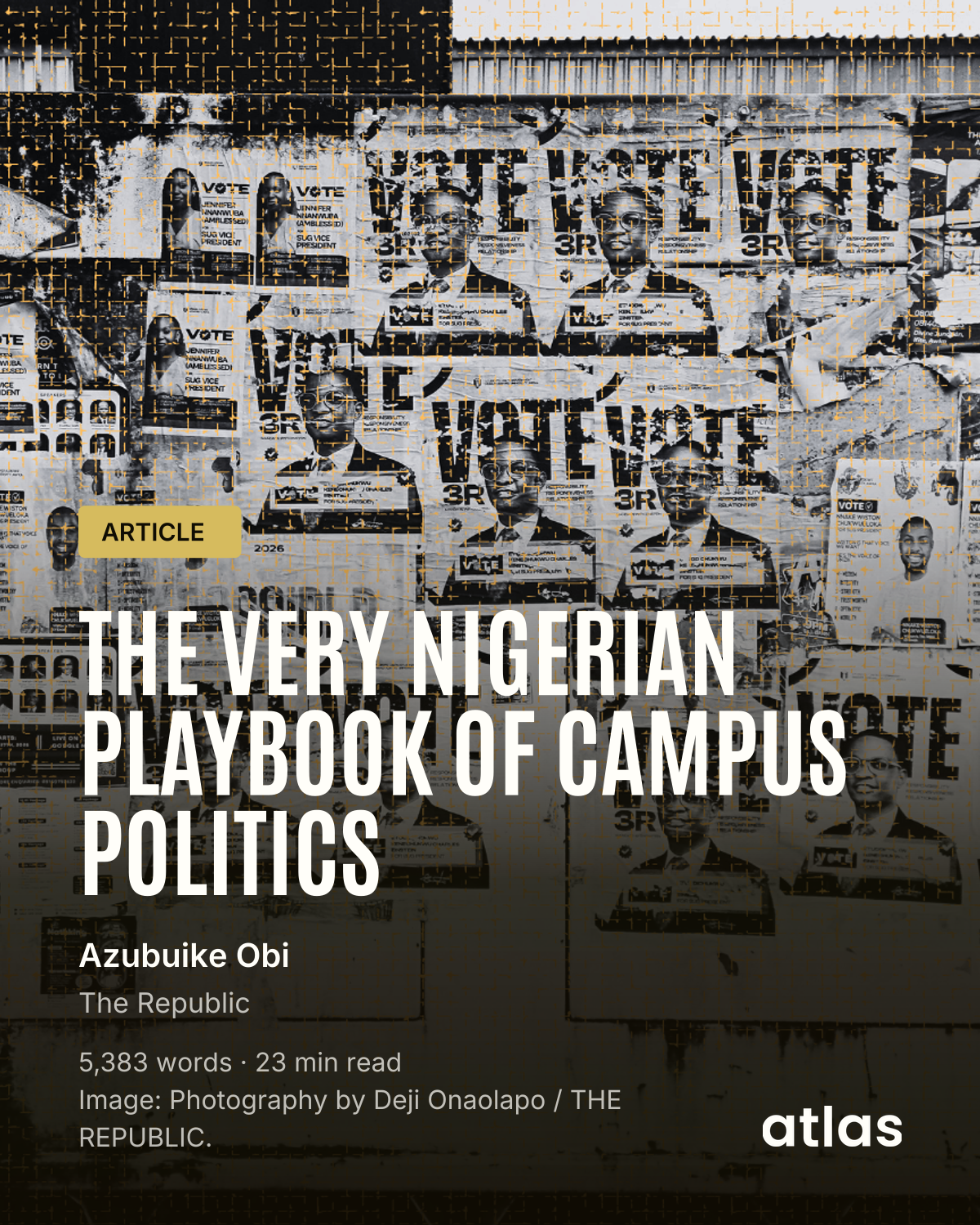 The Very Nigerian Playbook of Campus Politics