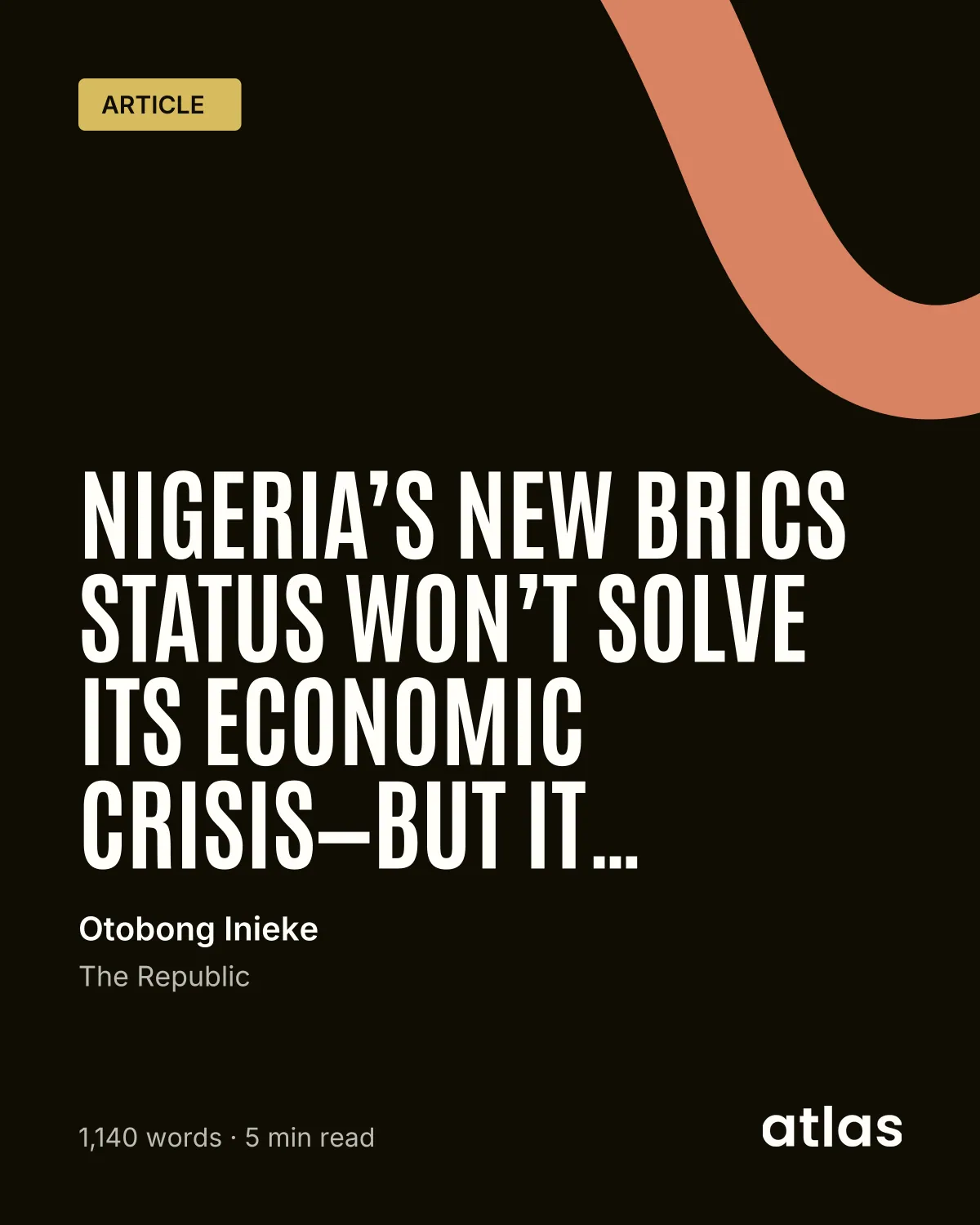 Nigeria’s New BRICS Status Won’t Solve Its Economic Crisis—but It Signals a Foreign Policy Shift
