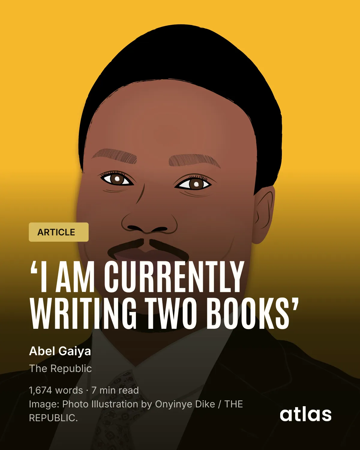 ‘I Am Currently Writing Two Books’