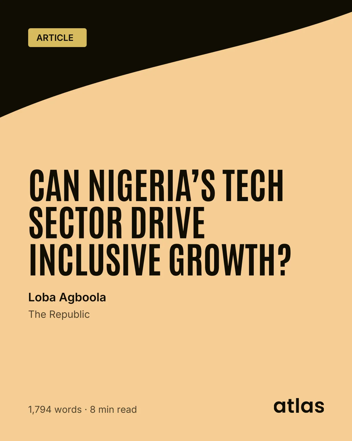 Can Nigeria’s Tech Sector Drive Inclusive Growth?